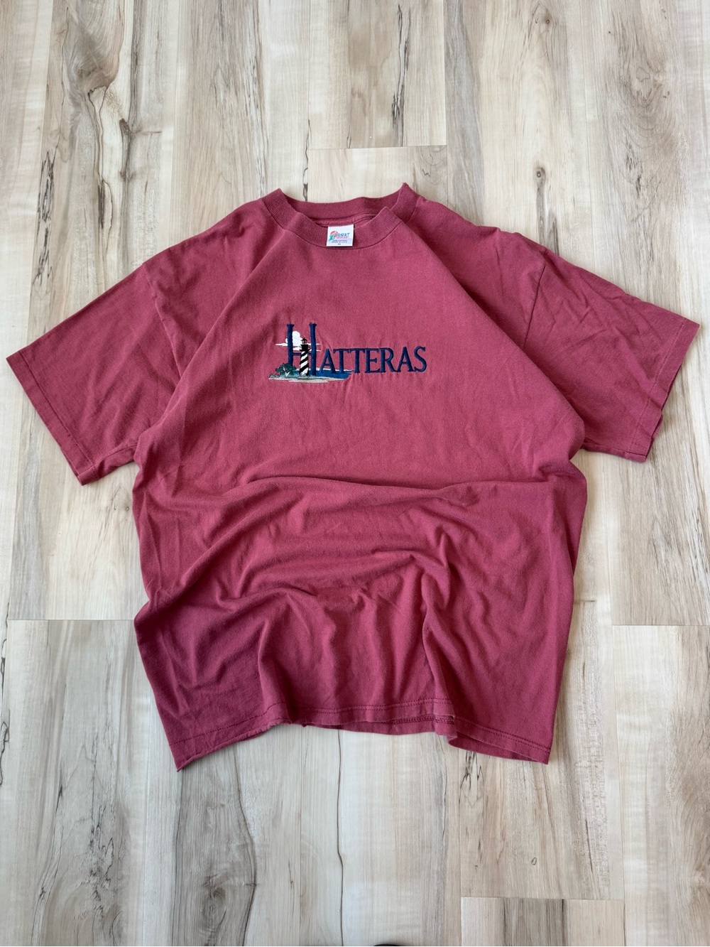 Vintage Desert Heat Hatteras Lighthouse Single Stitch T Shirt Red XL USA Made
